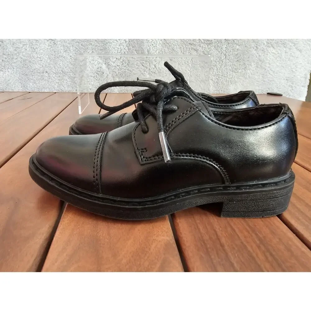 Bruno Marc Boys Black Dress Shoes Size 9 Kids Formal Classic Lace-up Oxford Shoe